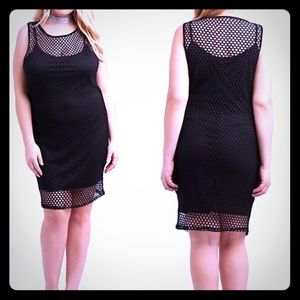 Charlotte Russe 1x lace dress black NWT